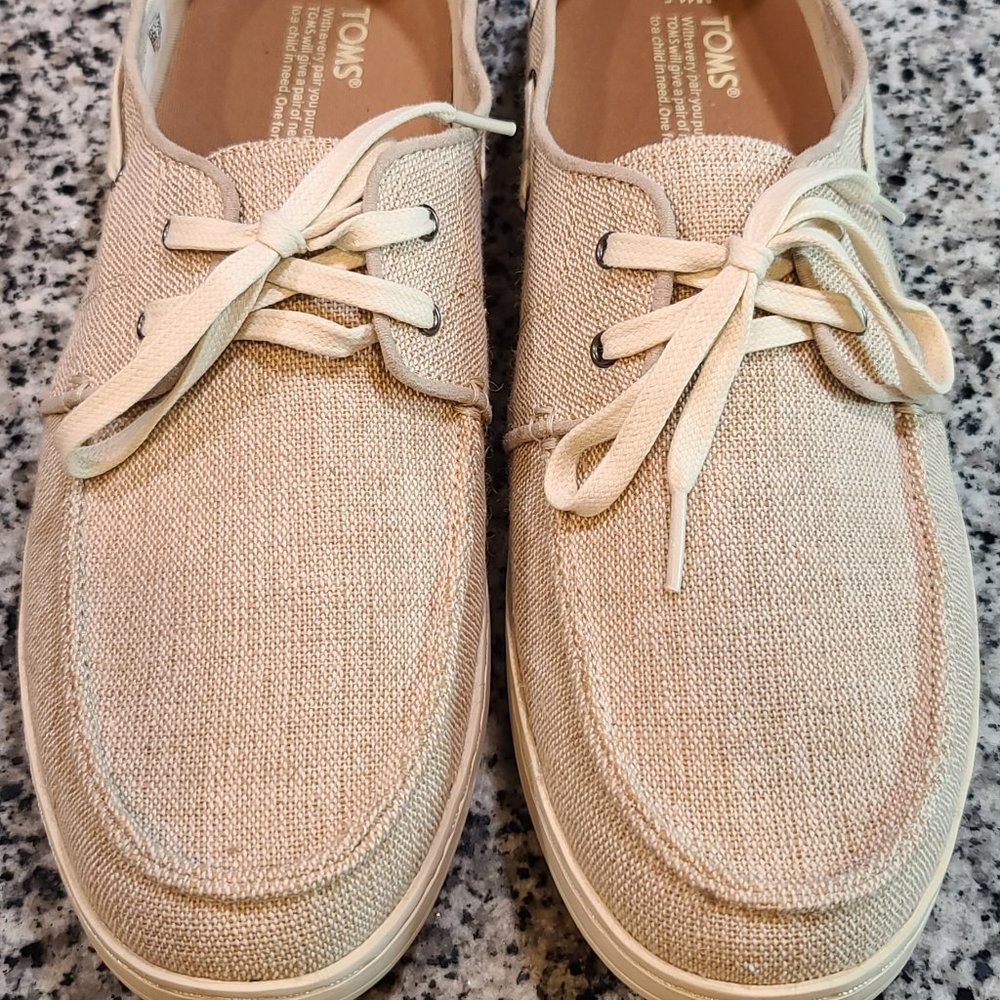 NWOB Mens Tom Burlap Boat style shoes Size 11.5